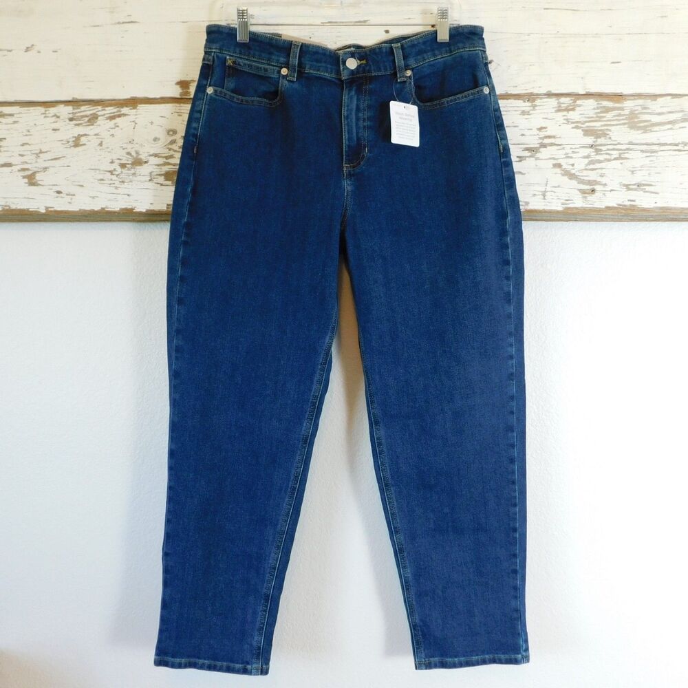 LL Bean Women's Jeans 207 Vintage High Rise Classic Fit Boyfriend 12P NEW NWT